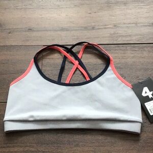 Fourlaps NWT Vitality Sports Bra in Silver size S MSRP$54